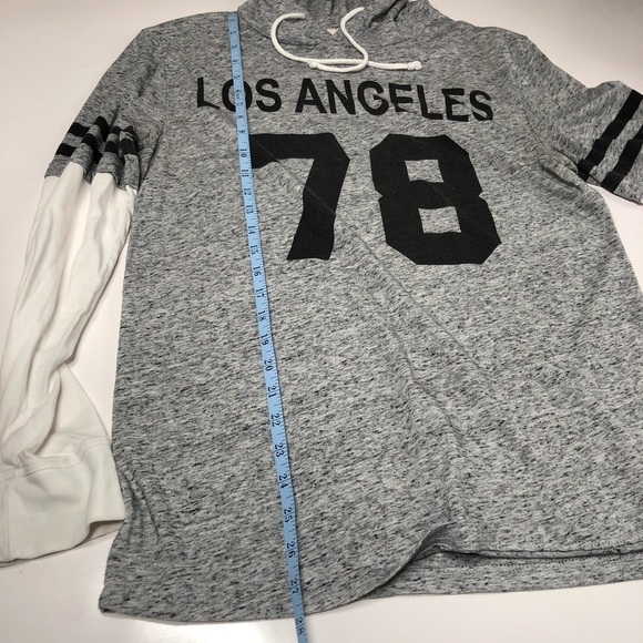 G:21 Men's Varsity Heathered Grey Los Angeles 78 Sport Double Layered Hoodie Top - Picture 10 of 10